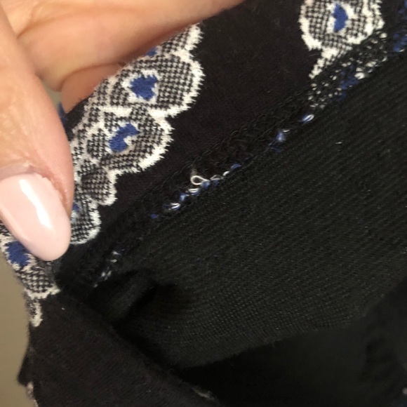 LOFT Printed Black, Blue, White & Gray dress Small - Picture 8 of 8